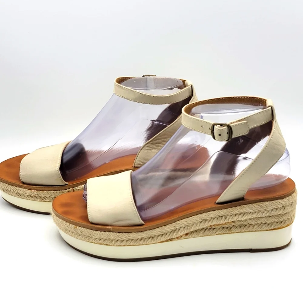 Lucky Brand Elegant Cream Platform Sandals SIZE‎ 7.5. #1514